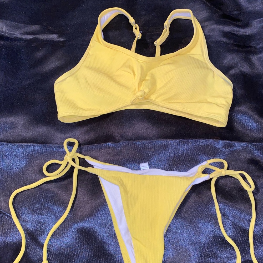 Yellow swimsuit